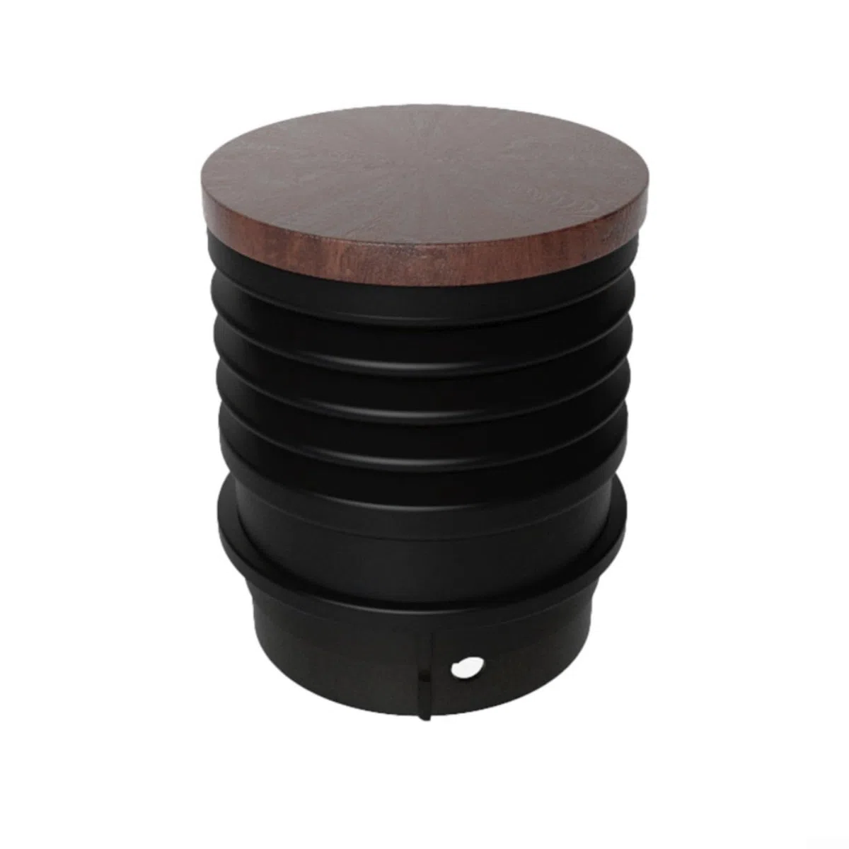 Fuelle de silicona y tapa de aluminio para molinillo Baratza Encore, dosis única para kit de tolva que reduce la retención (cubierta de madera)