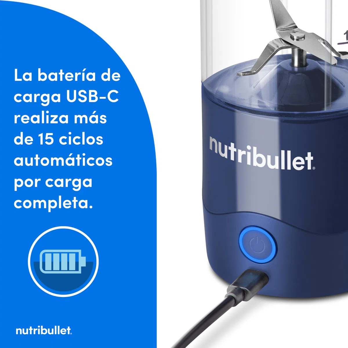 Batidora de Vaso Nutribullet NBP003NBL Azul 900 W