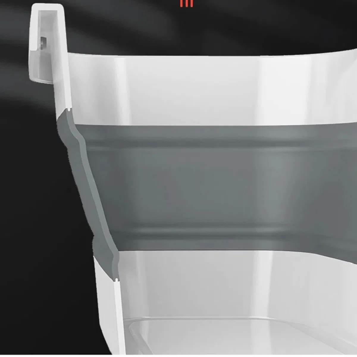 Cubo para fregona, cubo plegable de 12 L, cesta rectangular práctica para | limpieza portátil con asa y ruedas, cubo de lavado para fregona