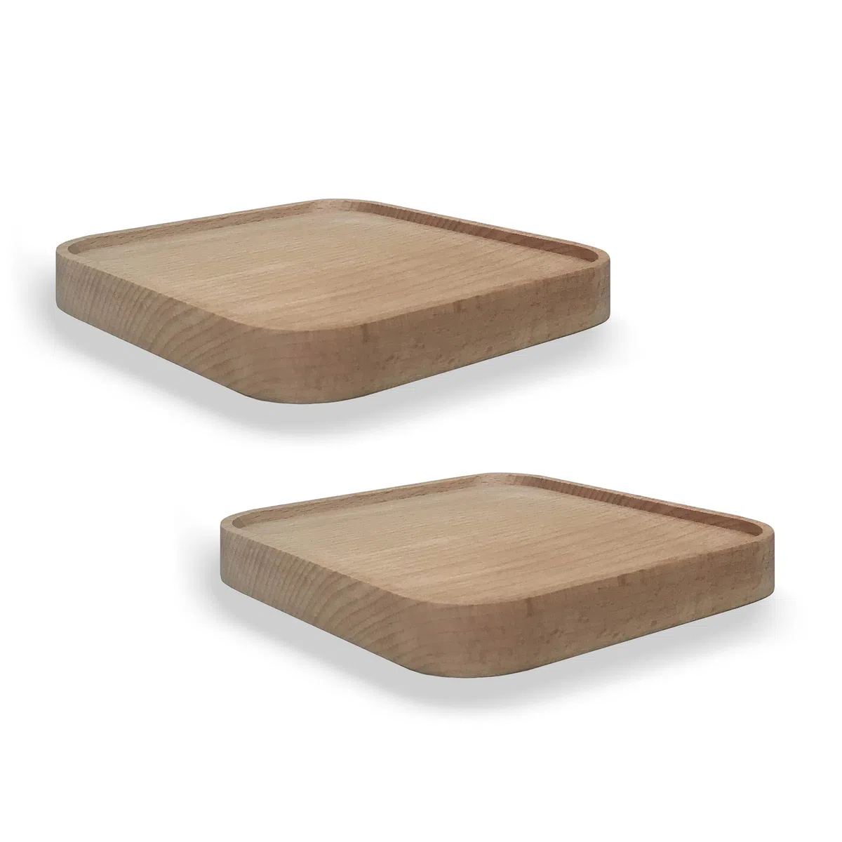 Raft Estantería de Pared Madera Cuadrados Baldas Flotante Estanterias de Pared Estante Colgante Mural Suspendida Exhibición para Plantas Vela Foto Decoracion Diseño Juego de 2 (Cuadrado 15cm)
