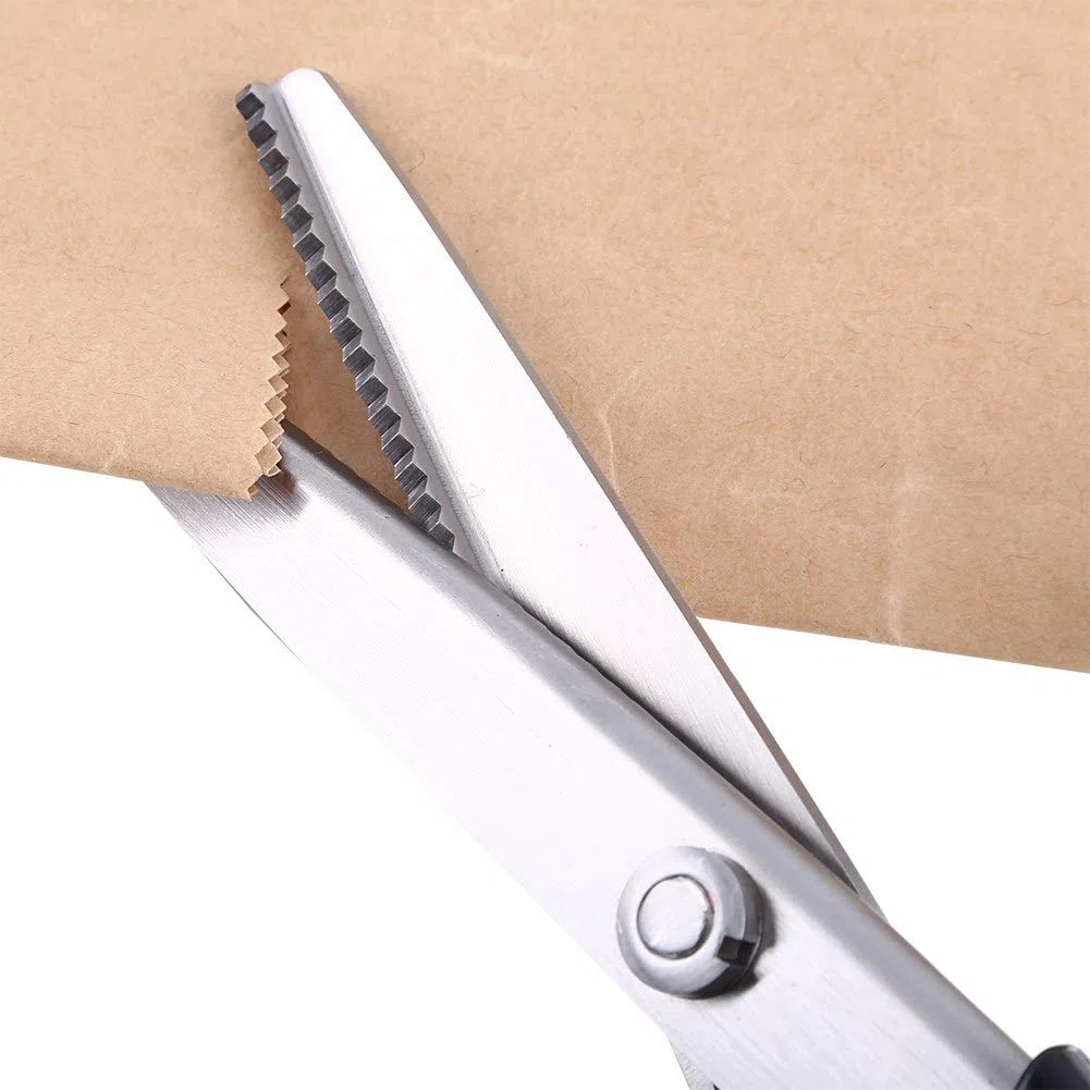 Tijera de Pellizco, Tijeras de Dentado Tijeras para Tela, Tijeras de Dentado para Papel, Tijeras de Dentado Pequeñas para Tela Tela Triángulo Decorativo Borde Tijeras de Dentado (3 mm)