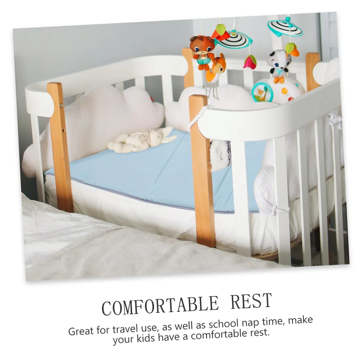 ibasenice Colchoneta para Siesta de Jardín de Infantes para Niños Pequeños, Ligera y Cómoda, Gamuza y Algodón Pp para Guardería y Dormir en Casa