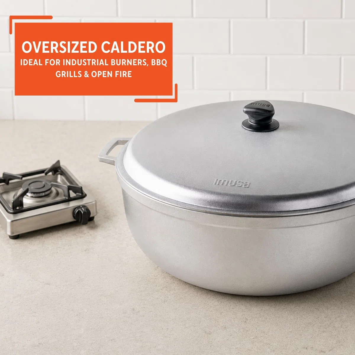 IMUSA USA USA GAU-80560 - Mini caldero tradicional colombiano (horno holandés) para cocinar y servir redondo 17.9 Quart 17.9 cuartos