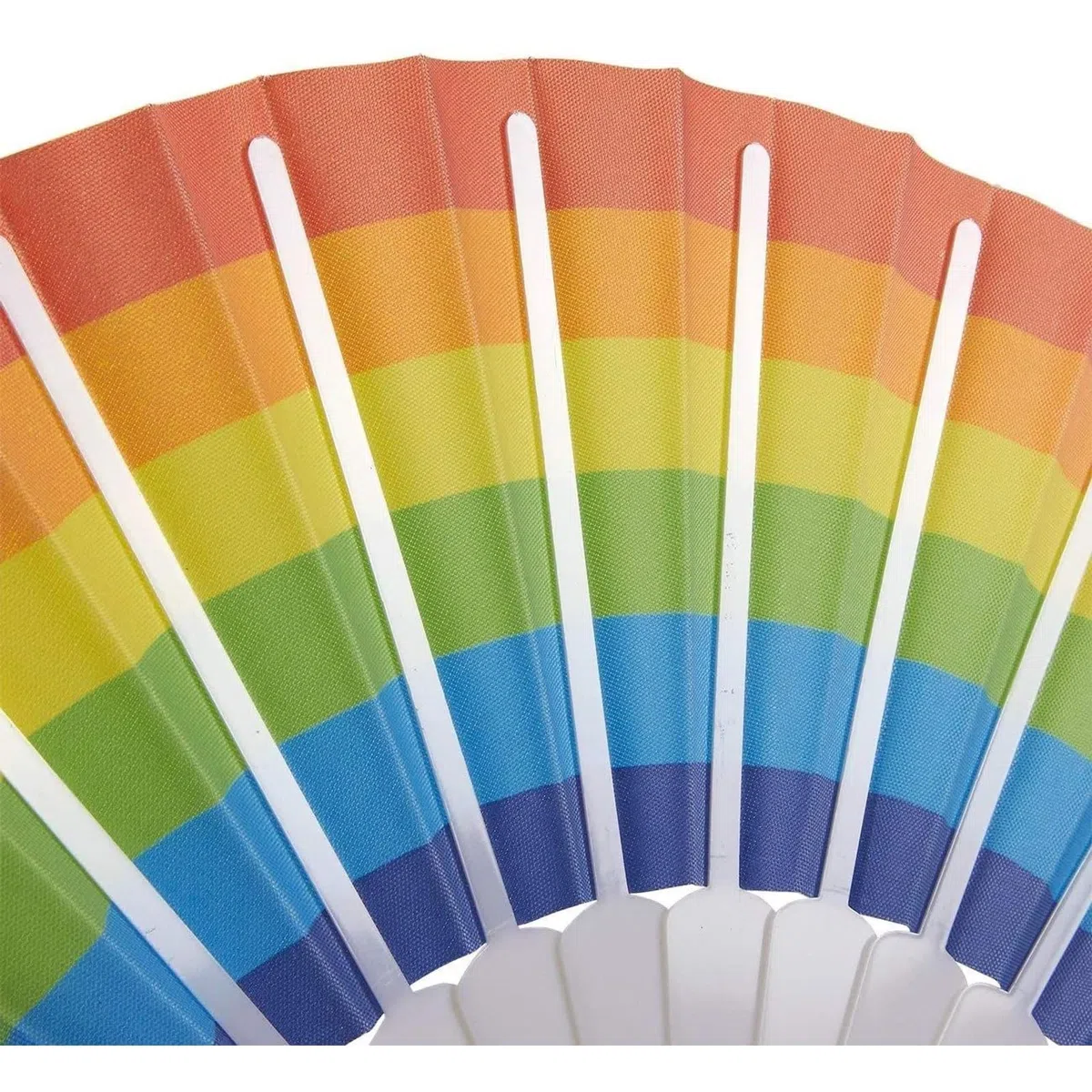 Abanicos de arcoíris - Paquete de 6- Suministros para Fiestas Rainbow - 24 cm x 3 cm x 2 cm