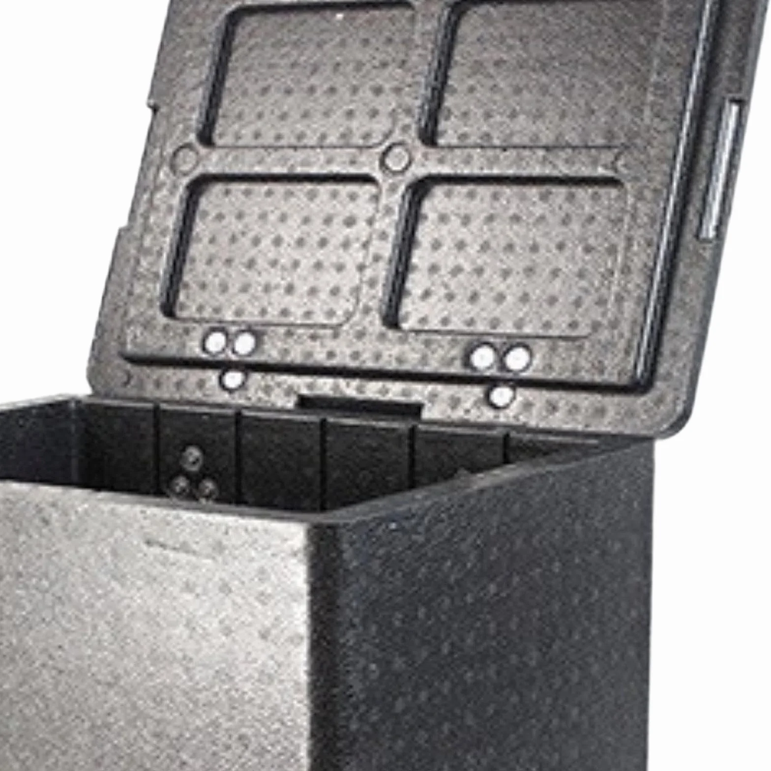 Caja Isotérmica para Transporte de Alimentos, de Espuma con Tapa Abatible, Caja de Envío Refrigerada Isotérmica, Contenedor Térmico para Entrega, 30 L