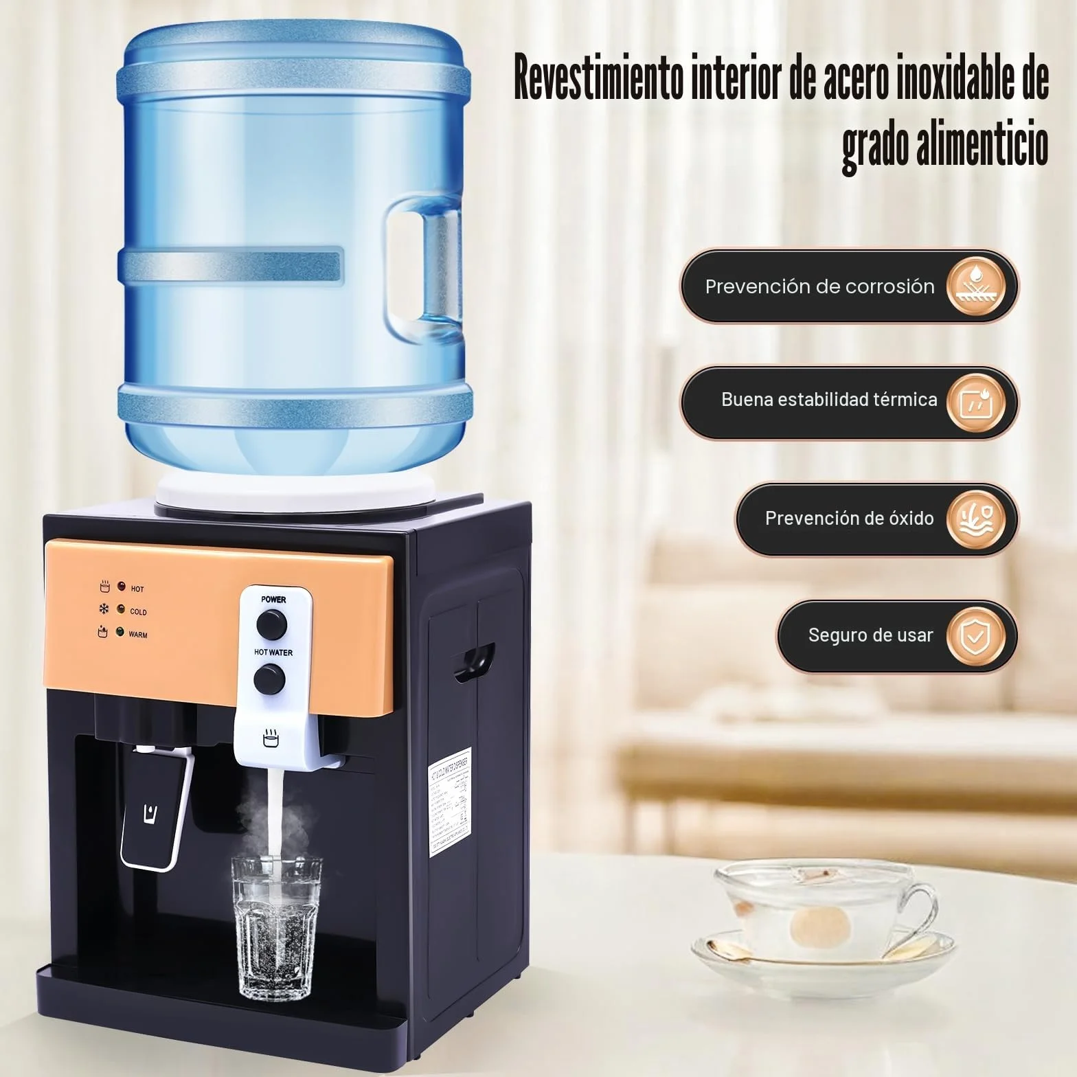 Dispensador de Agua con función de refrigeración y calefacción, dispensador de Agua Caliente dispensador de Agua fría para el hogar, Oficina, Restaurante, dispensador eléctrico de Agua Potable con