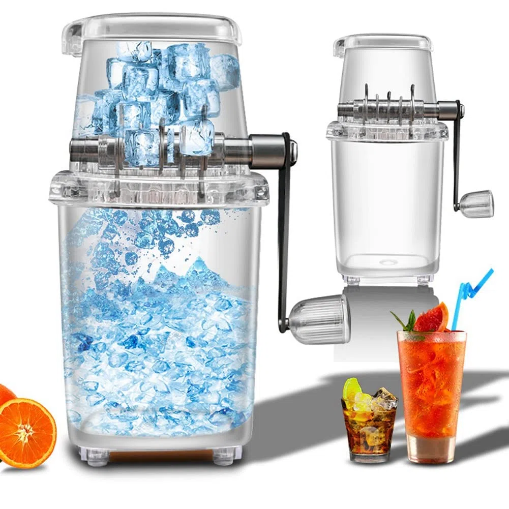 Ice Crusher Manuelle Ice Crusher Machine1.25L EismüHle Ice-Cube Drinks Chopper,Haushaltsbedarf,Sommerbedarf