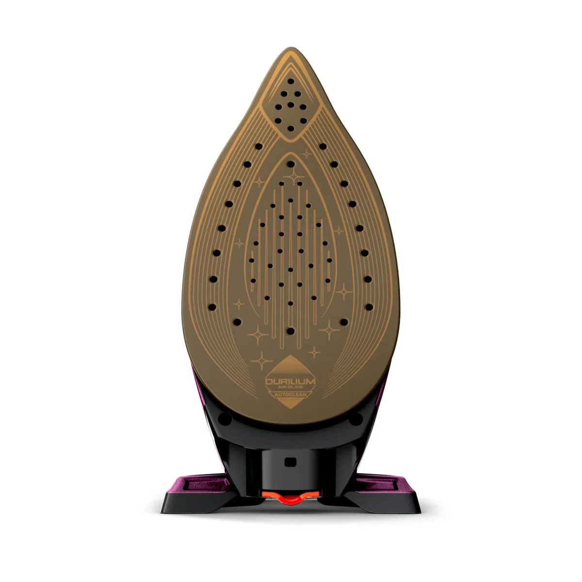 Calor central vapor, 6,9 bares, flujo de vapor 130 g/min, función de prensado 480 g/min, tanque 1,8 L, Led Vision, colector de piedra caliza, fabricado en Francia, púrpura/negro SV8152C0