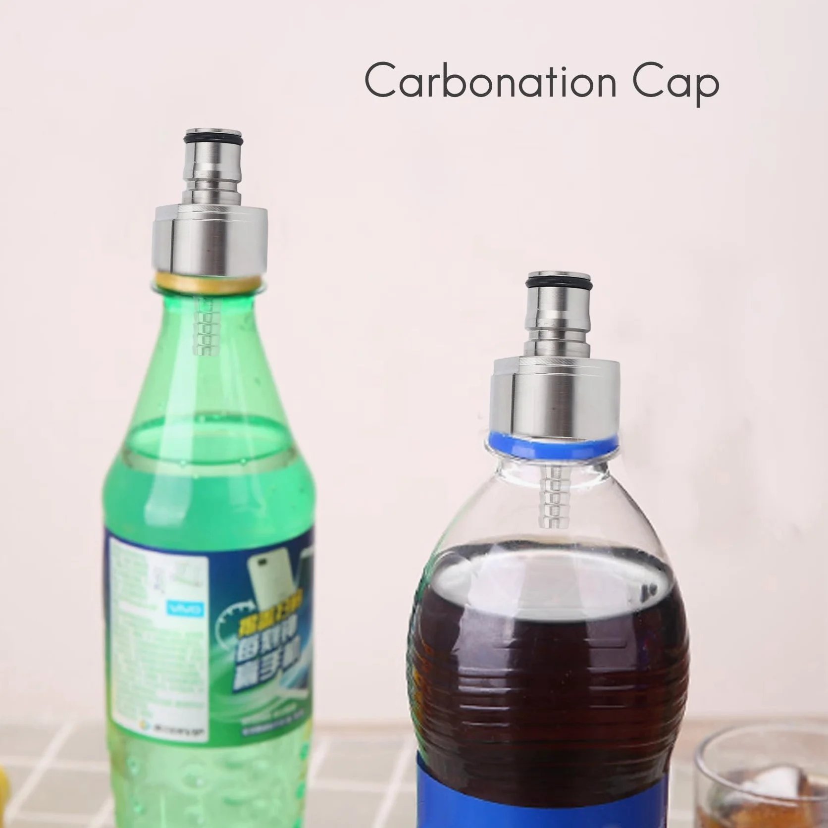 Kebing Homebrew - Tapón de carbonatación de acero inoxidable, 2 unidades/lote 304 5/16 pulgadas, tipo de bloqueo de una bola, en el Pet para bebidas alcohólicas, Kebing Homebrew
