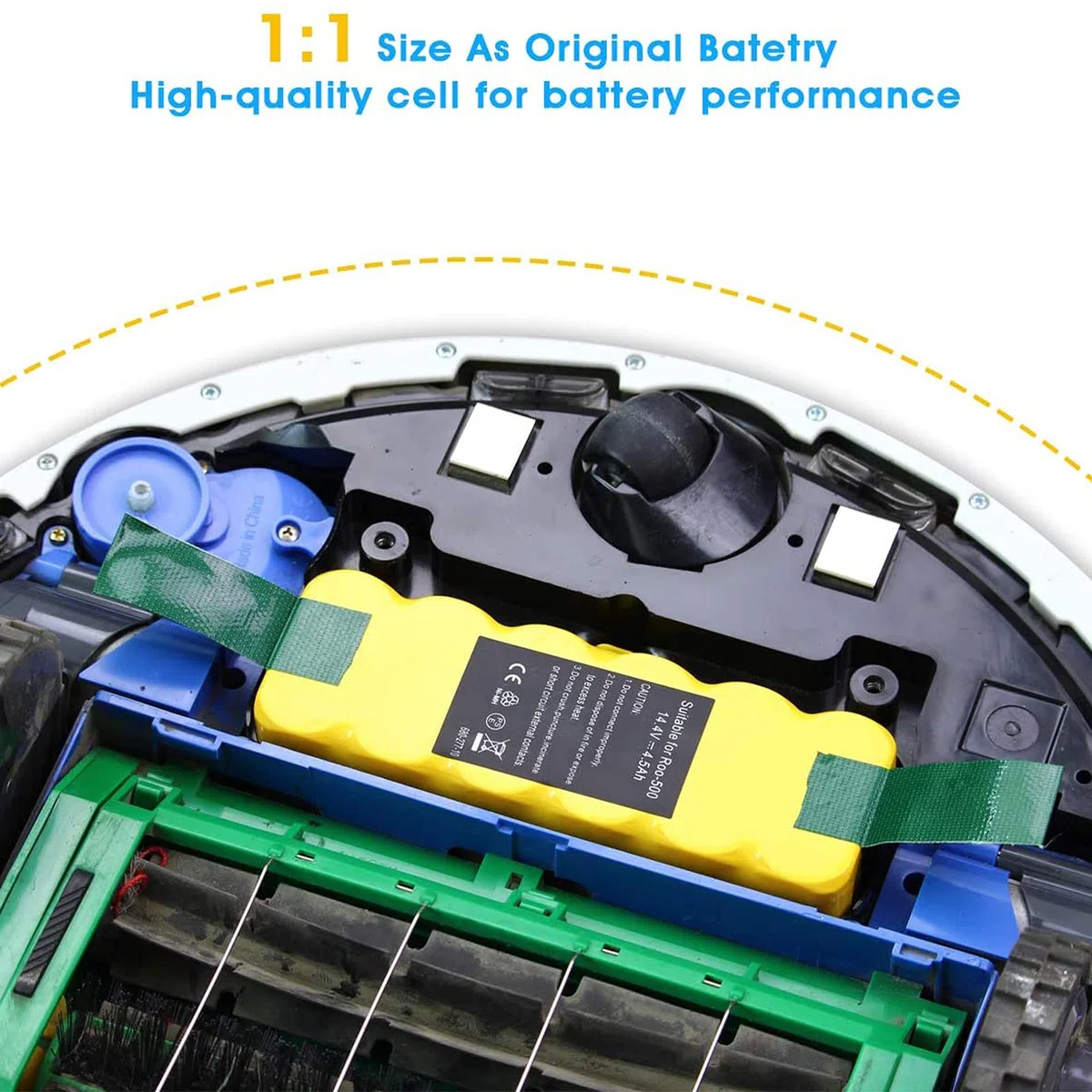 Dosctt 14.4V 4500mAh Ni-MH Aspiradoras de Repuesto Batería para iRobot Roomba 500 600 700 800 Series 530 531 532 535 536 540 550 552 560 570 580 595 620 650 660 760 770 780 790 870