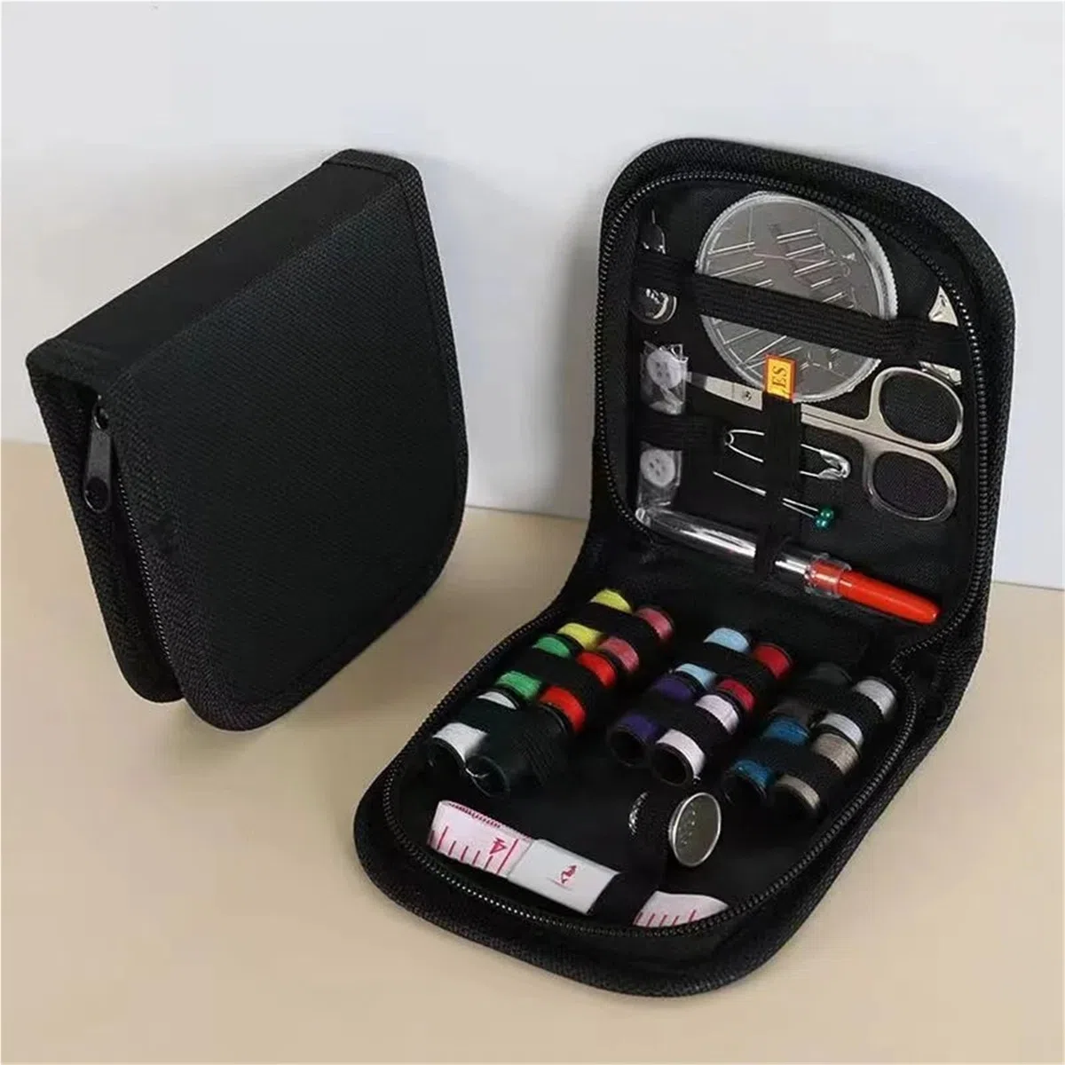 Caja de costura Kit compañero portátil, caja multifuncional, juego completo herramientas for el hogar