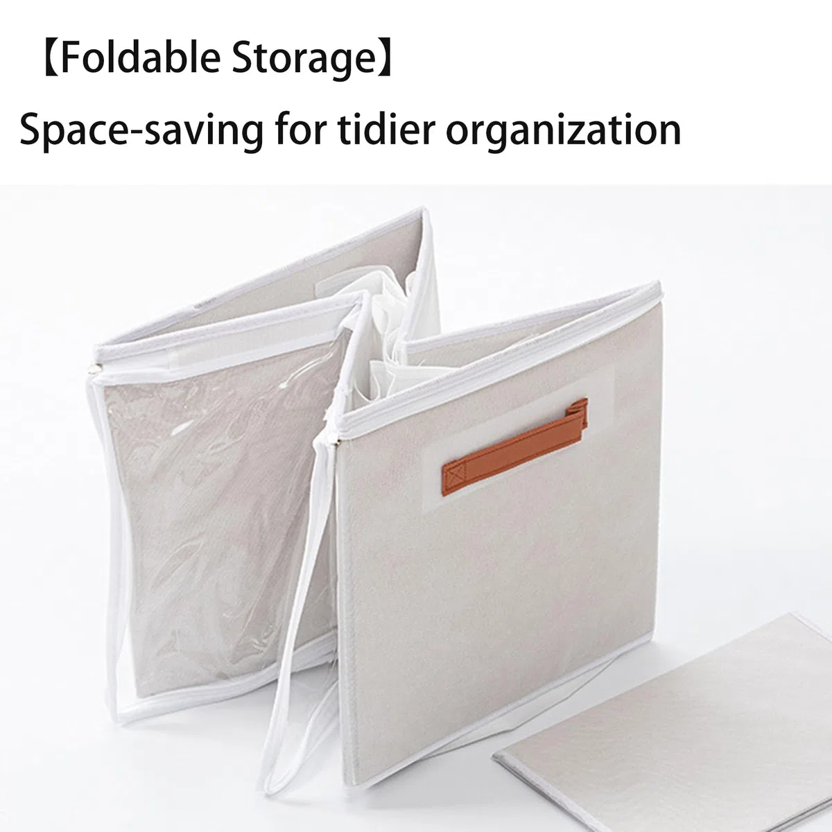 Paquete de 2 cajas de almacenamiento plegables transparentes para zapatos con fundas y asas resistentes, organizadores que ahorran espacio para tenis y tacones, solución perfecta para el armario