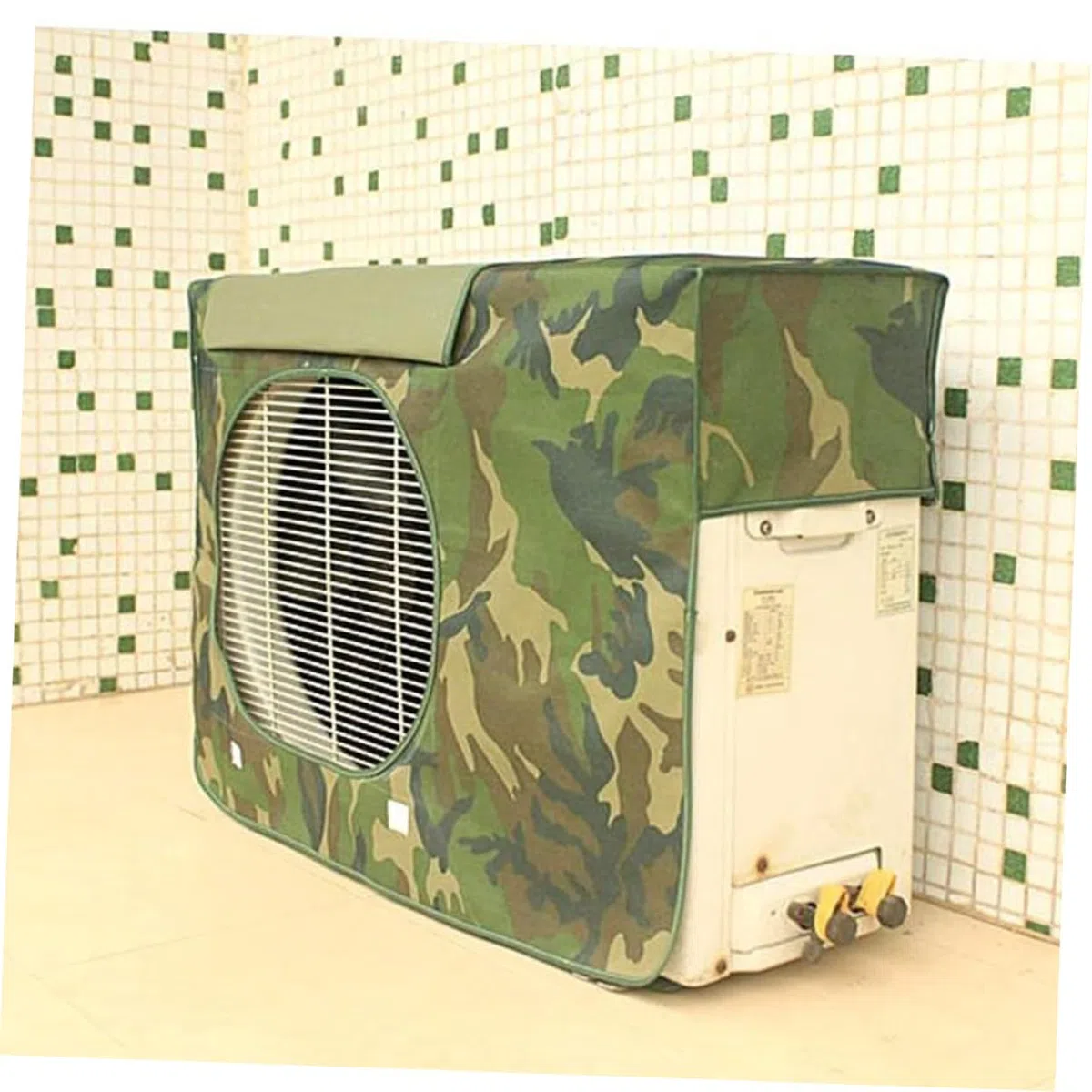 Holibanna Funda Protectora para Unidad Exterior De Aire Acondicionado Color Verde Camuflaje 74 X 54 X 26 Cm