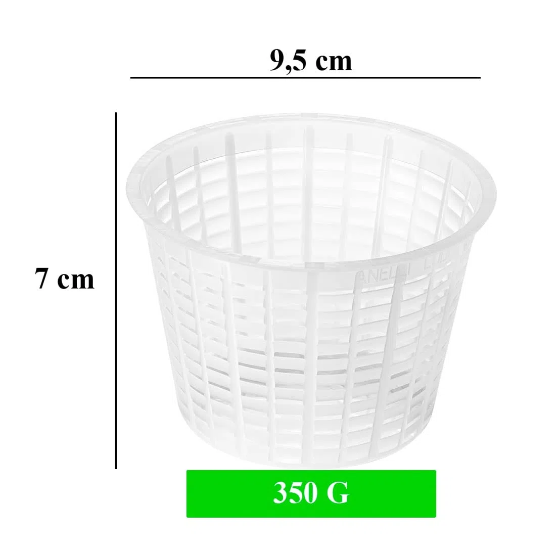 20 x Molde para Queso 9,5x7 cm – Para Quesos Frescos de 350 g, Drenaje Eficiente del Suero