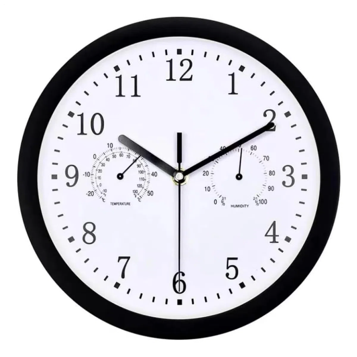Reloj de pared exterior exterior 25 cm resistente a la intemperie reloj de jardín con termómetro e higrómetro impermeable para terraza, balcón, jardín, decoración del hogar