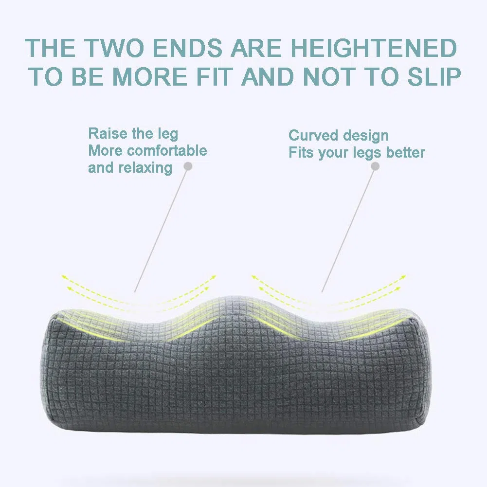 Almohada ortopédica de elevación de piernas, cojín elevador de piernas de alta densidad para mayor comodidad y apoyo, contorno de cama, reposapiés para espalda, cadera, rodilla, pierna y alivio del