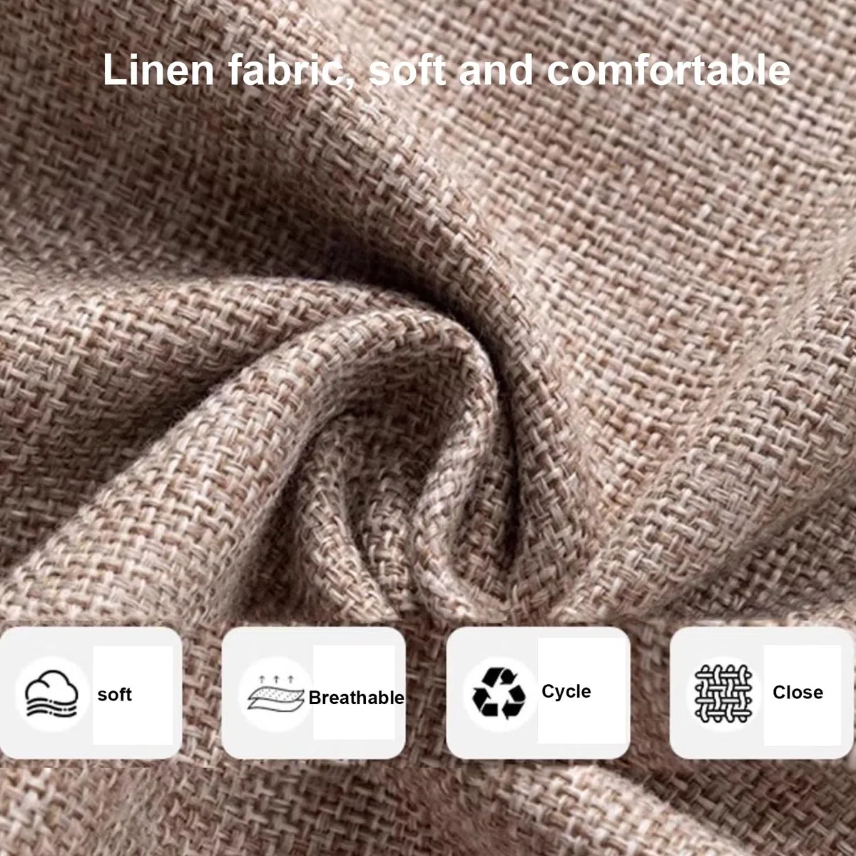 Almohada Cilíndrica, Forma Redonda Alargada Suave Cómoda Tela de Lino, para Cabeza Espalda Piernas y Yoga, Cojín Sofá Cervical Apto para Cama(Khaki,15 x 90 cm)