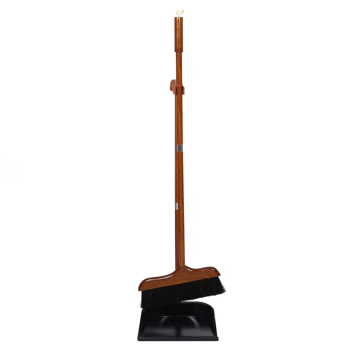 Juego de Cepillo y Recogedor de Mango Largo de Madera y Crin de Caballo | Escoba con Recogedor Quitapelos, Recogedor, Uso Versátil para Cocina y Salones