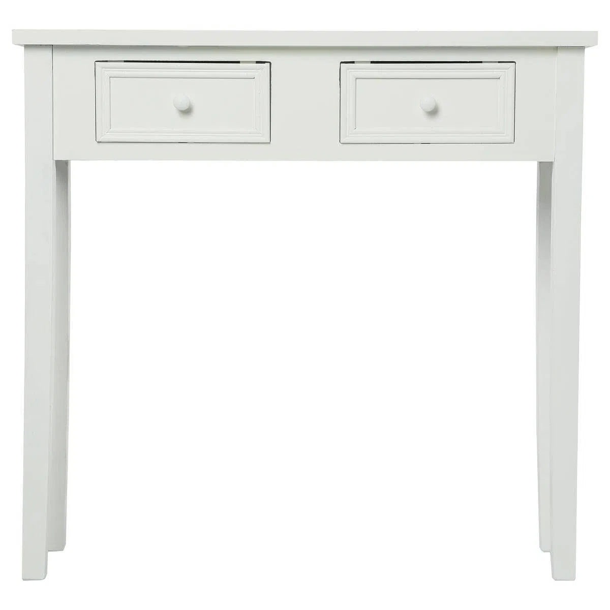 Atmosphera - Consola Blanca con Encanto, 80 x 76 cm, 2 cajones, Estilo romántico - Mesa Auxiliar para recibidor, Dormitorio y salón