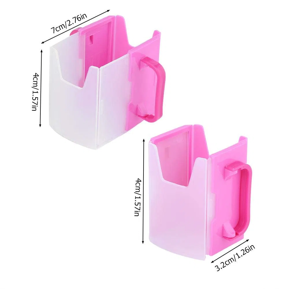 Zerodis Soporte para leche para bebés, soporte de bebida universal de plástico ajustable a prueba de derrames para Caja de jugo Caja de leche(Red)