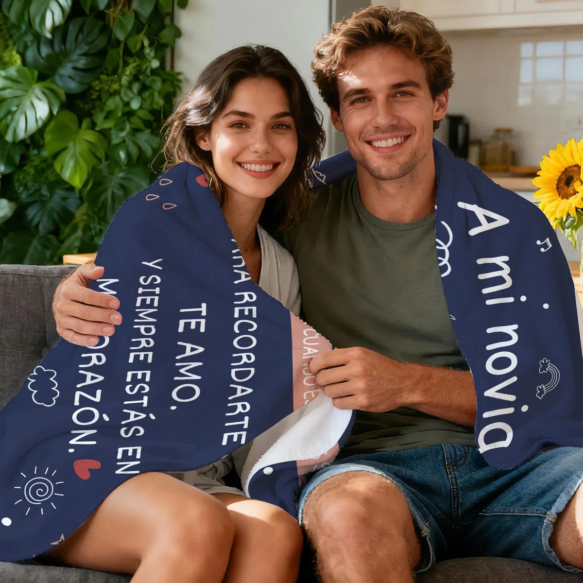 Amorea A mi Mujer Este es un Abrazo Solo para ti Manta para Esposa Manta para abrazar Cumpleaños San Valentín (Mujer-a)