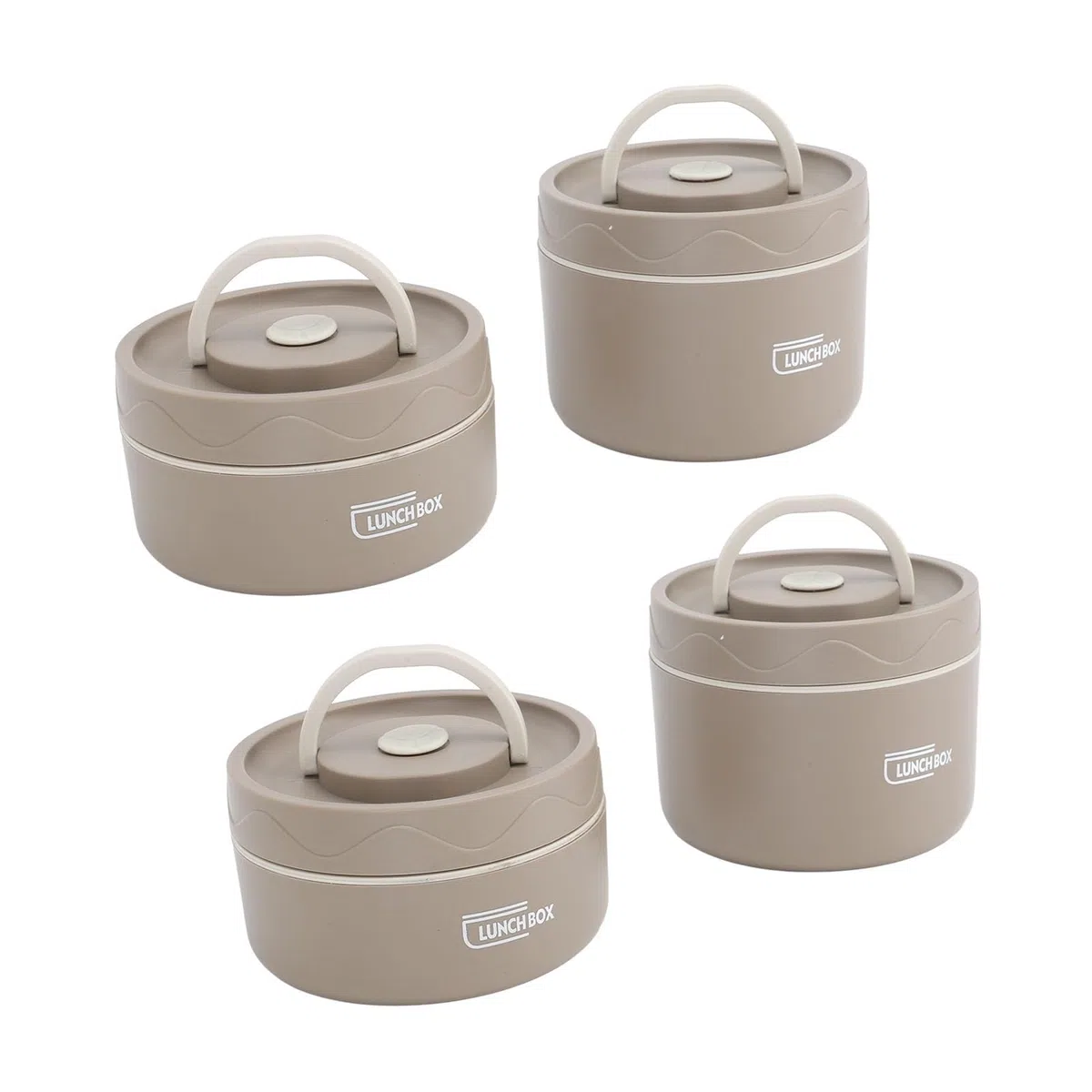 Caja térmica ,fácil de limpiar ,portátil ,contenedor de alimentos aislado de acero inoxidable 304 ,conservación de calor multifuncional con bolsa térmica para la escuela (4 piezas)