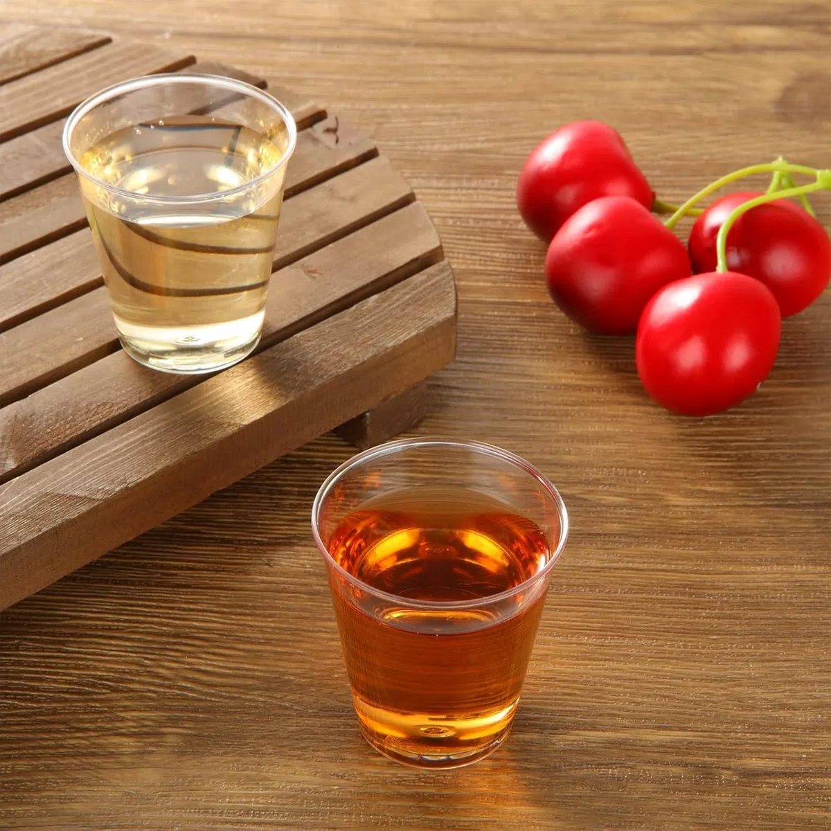 SENENQU 300 Piezas Vasos Plástico Duro Transparentes 50 ml, Vasos de Plástico para Chupito, Degustación, Cócteles, Postres, Fiestas, Bodas y Catering Familiar