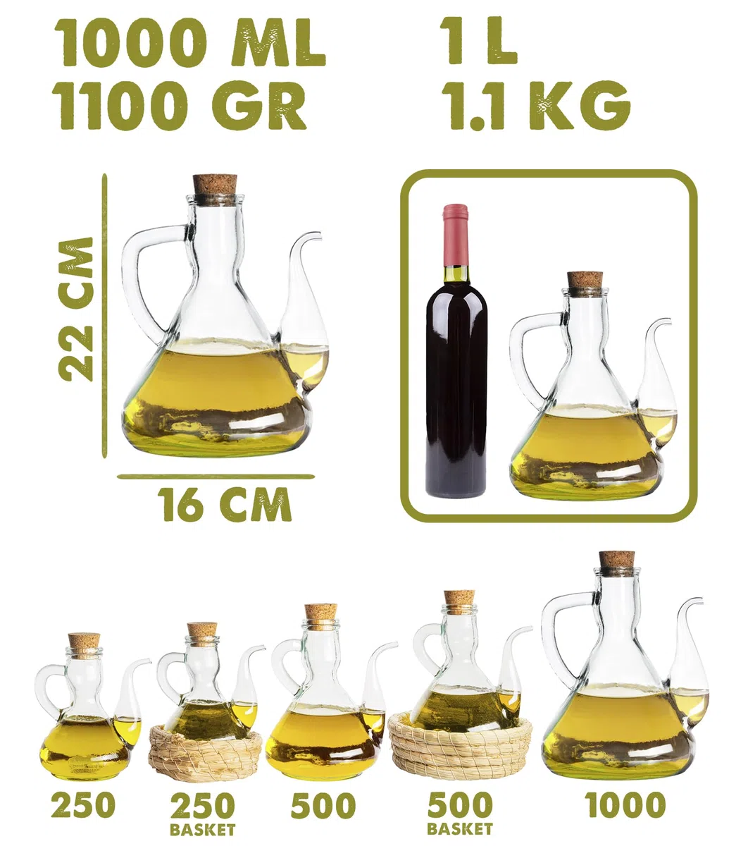 Aceitera de cocina. Antigoteo Cristal Vinagrera Vidrio Dispensador de aceite Antimanchas: Aceitera antigoteo Semiartesanal Rellenable Botella cristal aceite aceiteras (1000 ml)