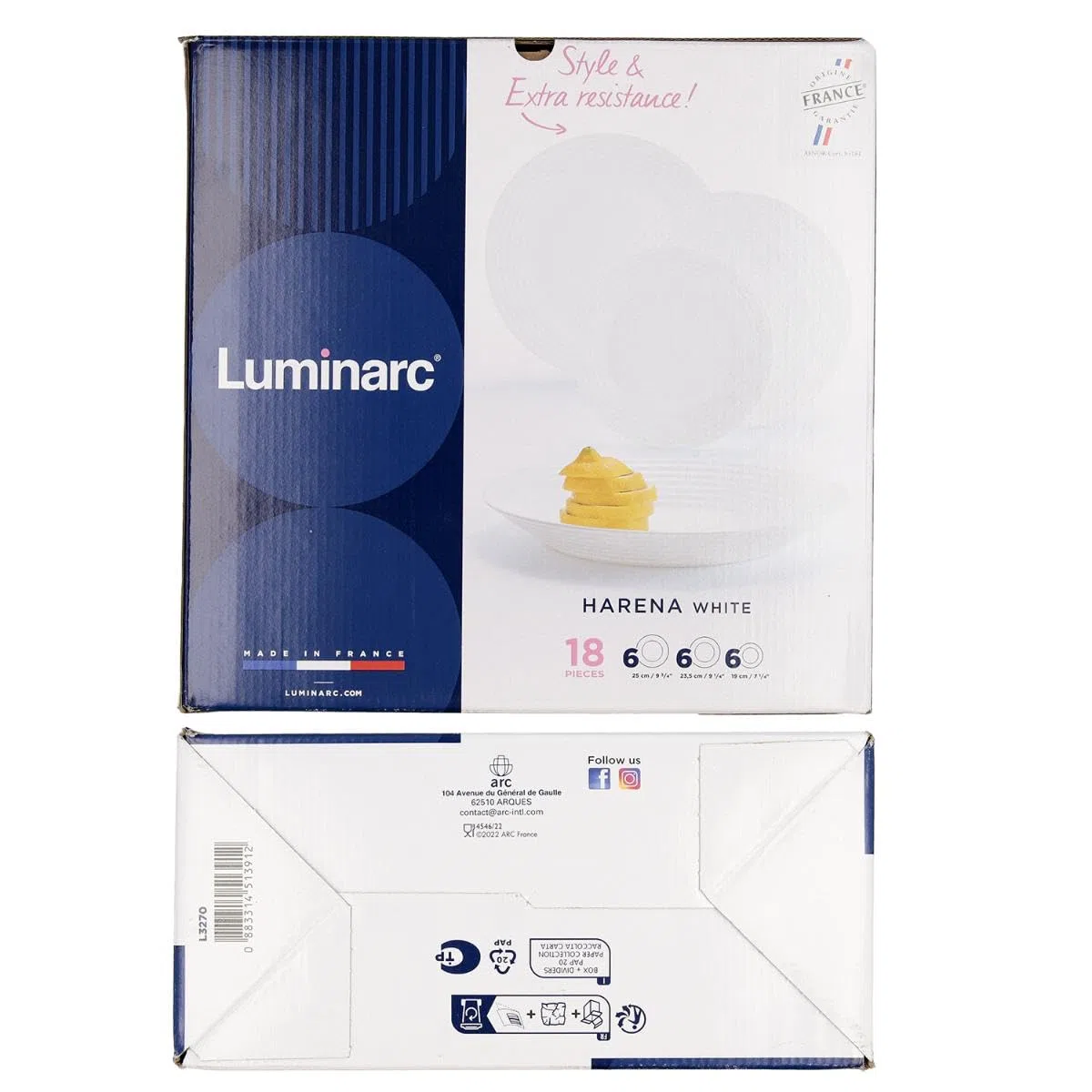 Luminarc Harena Vajilla Opal Apto Microondas Apto Frigorífico Reciclable