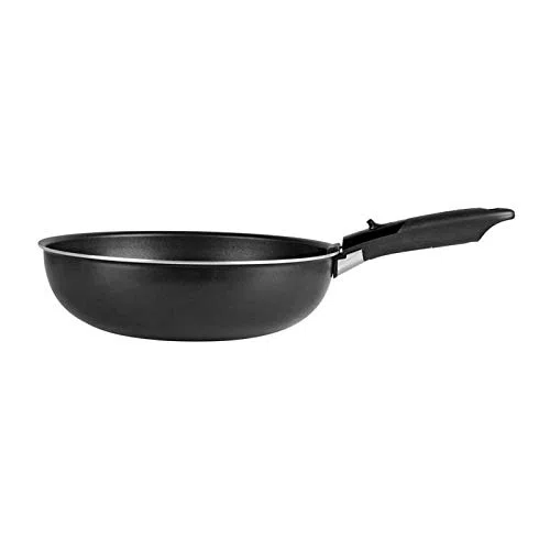 Sitram 713777 - Wok aluminio Ø 28 cm – Color negro – Mango extraíble SITRAMOVIBLE – Todos los fuegos incluyendo inducción – Revestimiento negro antiadherente sin PFOA