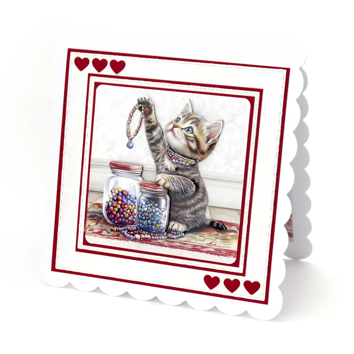 Katy Sue Crafty Kittens - Decoración de tarjetas troqueladas y colección de decoupage. 4 hojas de adornos de tarjetas con temática de gatitos y gatos y 4 hojas de decoupage troquelado a juego para
