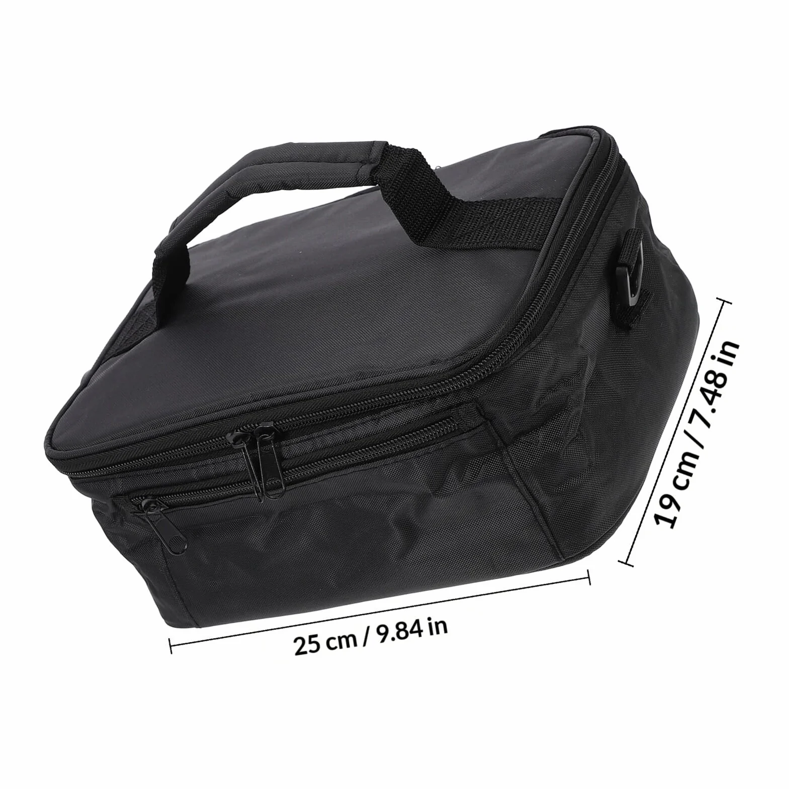 MAGICLULU Bolsa Térmica para Almuerzo Calefactora para Coche 12v, Bolsa Aislante de Oxford Aluminio, Tamaño Compacto, Color Negro, Portátil para Viajes, Oficina y Camping