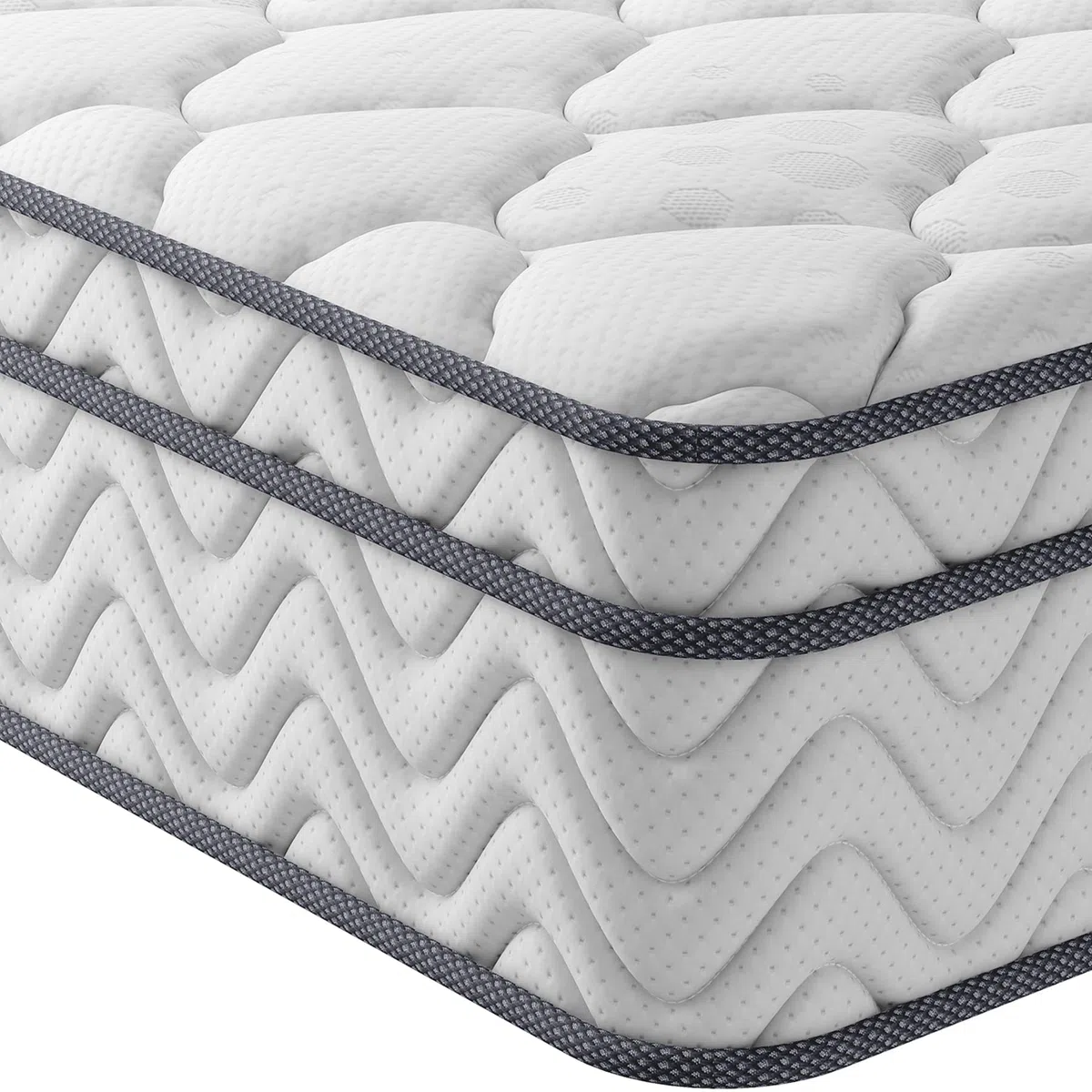 Vesgantti Colchón de 30 cm de Altura, H3, 7 Zonas, 90 x 200 cm, colchón ortopédico de Espuma fría de Resistencia Media, Certificado Öko-Tex, colchón clásico BoxTop