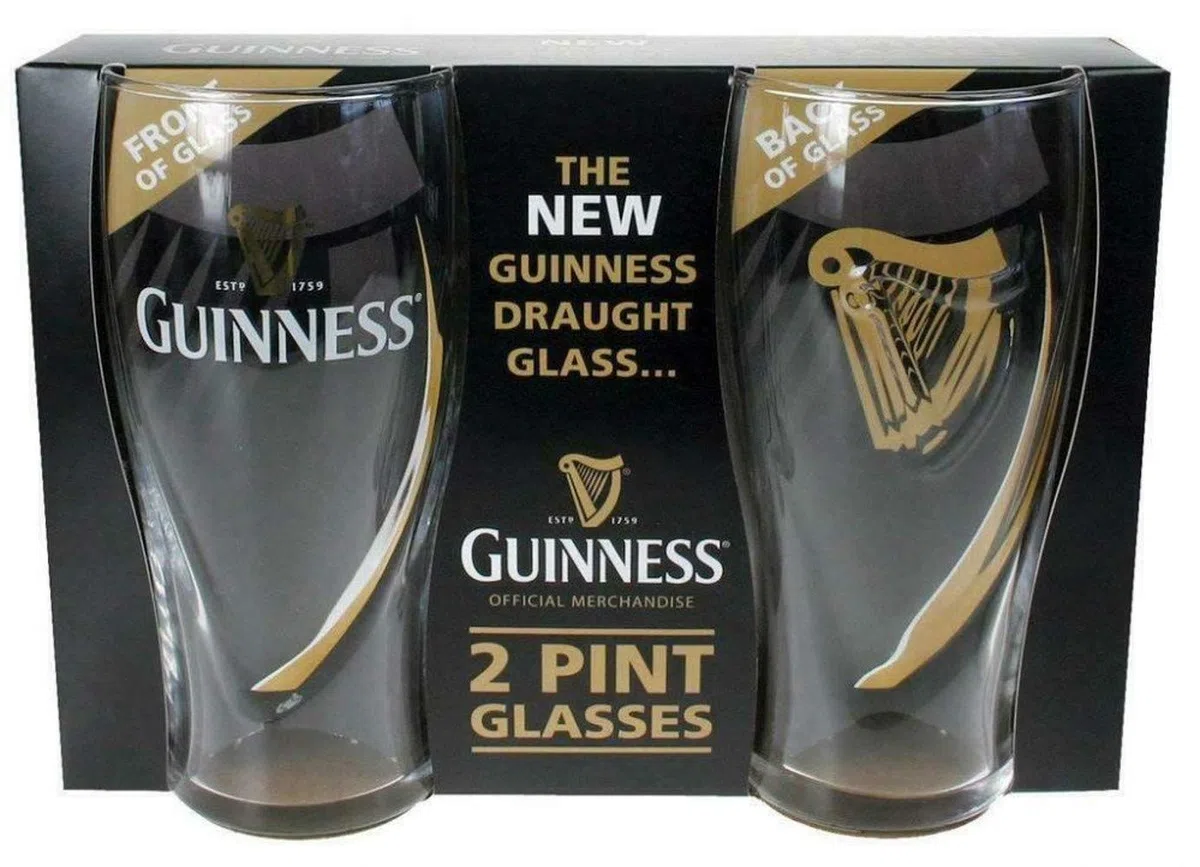 Guinness Guinness Logo Unisex Vaso de cerveza transparente, vidrio, 0,5 l