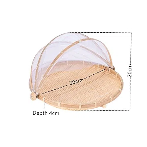 Cesta para tienda de campaña (30 cm de diámetro), color marrón