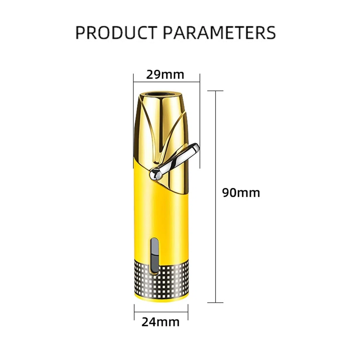 Encendedores portátiles de metal resistentes al viento, soplete de butano, llama recargable y ajustable, ideal para uso al aire libre y camping