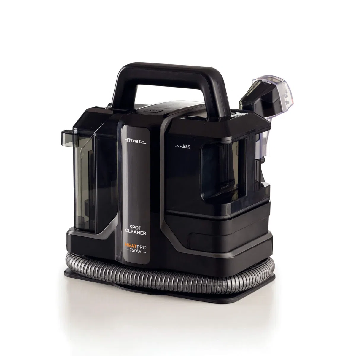 Ariete 2482 Spot Cleaner Heat Pro 750 W, limpiador para alfombras y tapicerías, mopa, 750 W, 2 depósitos, negro