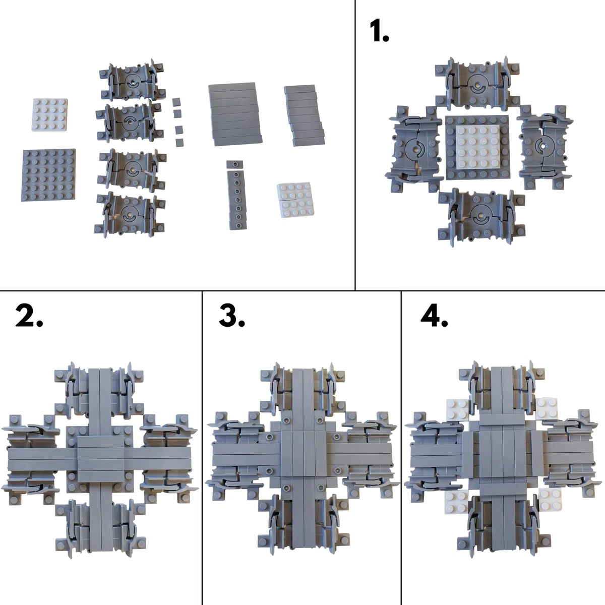 LEGO®Cruce de Vías ferroviarias ferrocarril