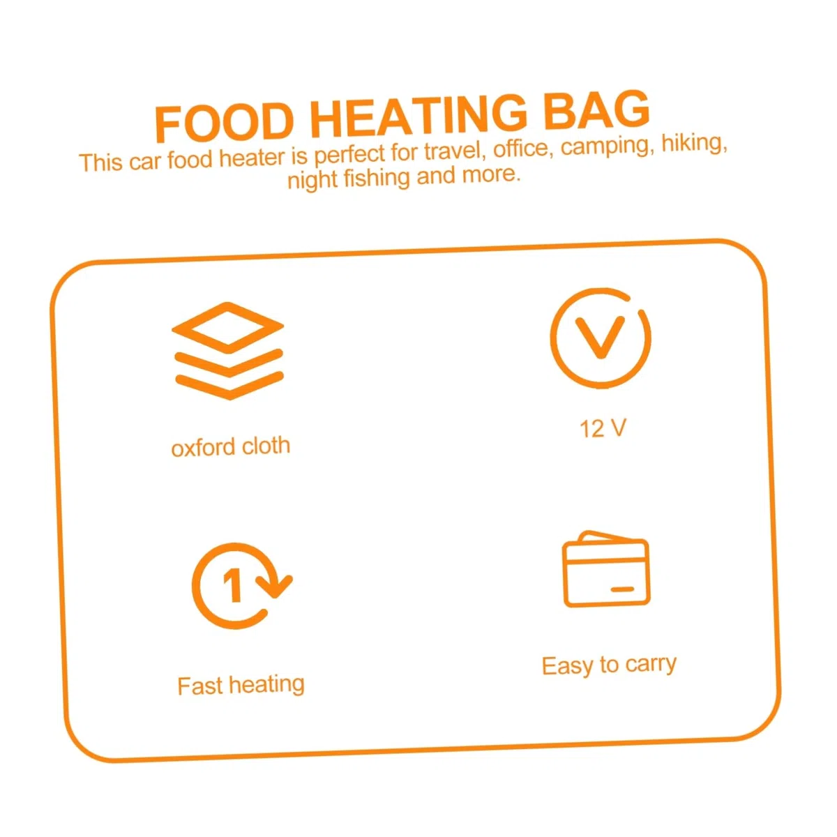 BESTYASH Bolsa Térmica Portátil para Almuerzo Material Oxford y Abs Calefacción 12v y Mantener Alimentos Calientes para Coche Adecuado para Oficina