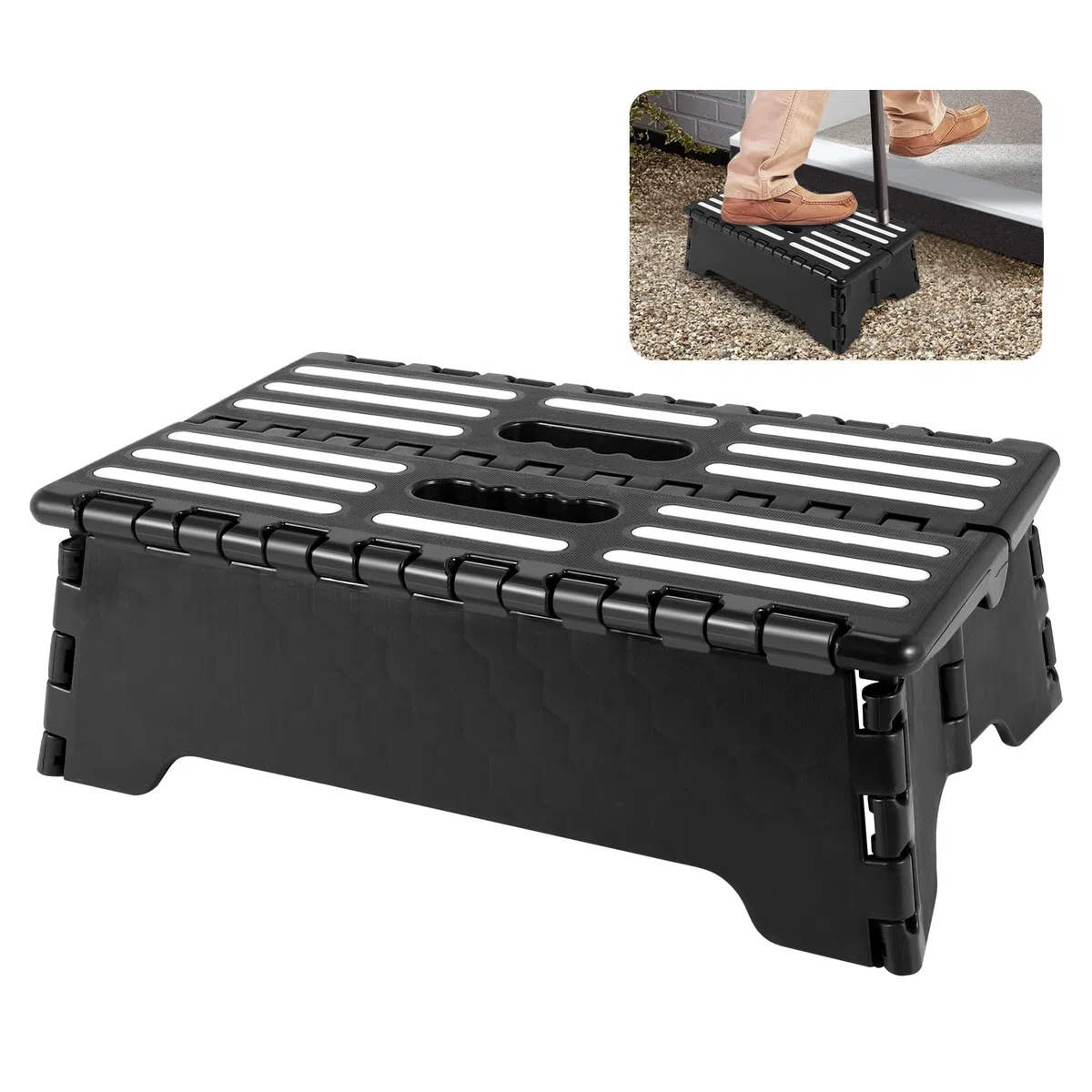 Taburete Plegable Antideslizante Pequeño de Sola Etapa Compacto Portátil Ligero de Rendimiento