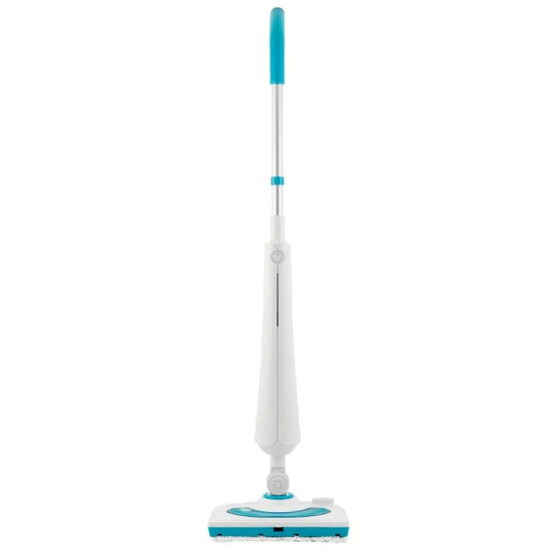 Fregona de vapor de 1300 W – Cabezal articulado – VENTEO – Vapor continuo – Sistema doble depósito de agua/detergente – Uso interior y exterior