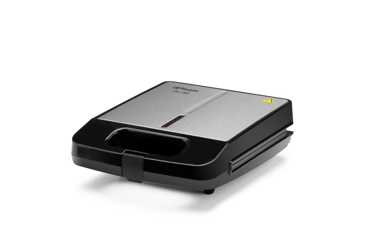 Orbegozo SW 7150 sandwichera 1400W 4 sándwiches placas antiadherentes, cierre sellado perfecto, control automático de temperatura, tacto frío, indicadores LED y almacenamiento vertical