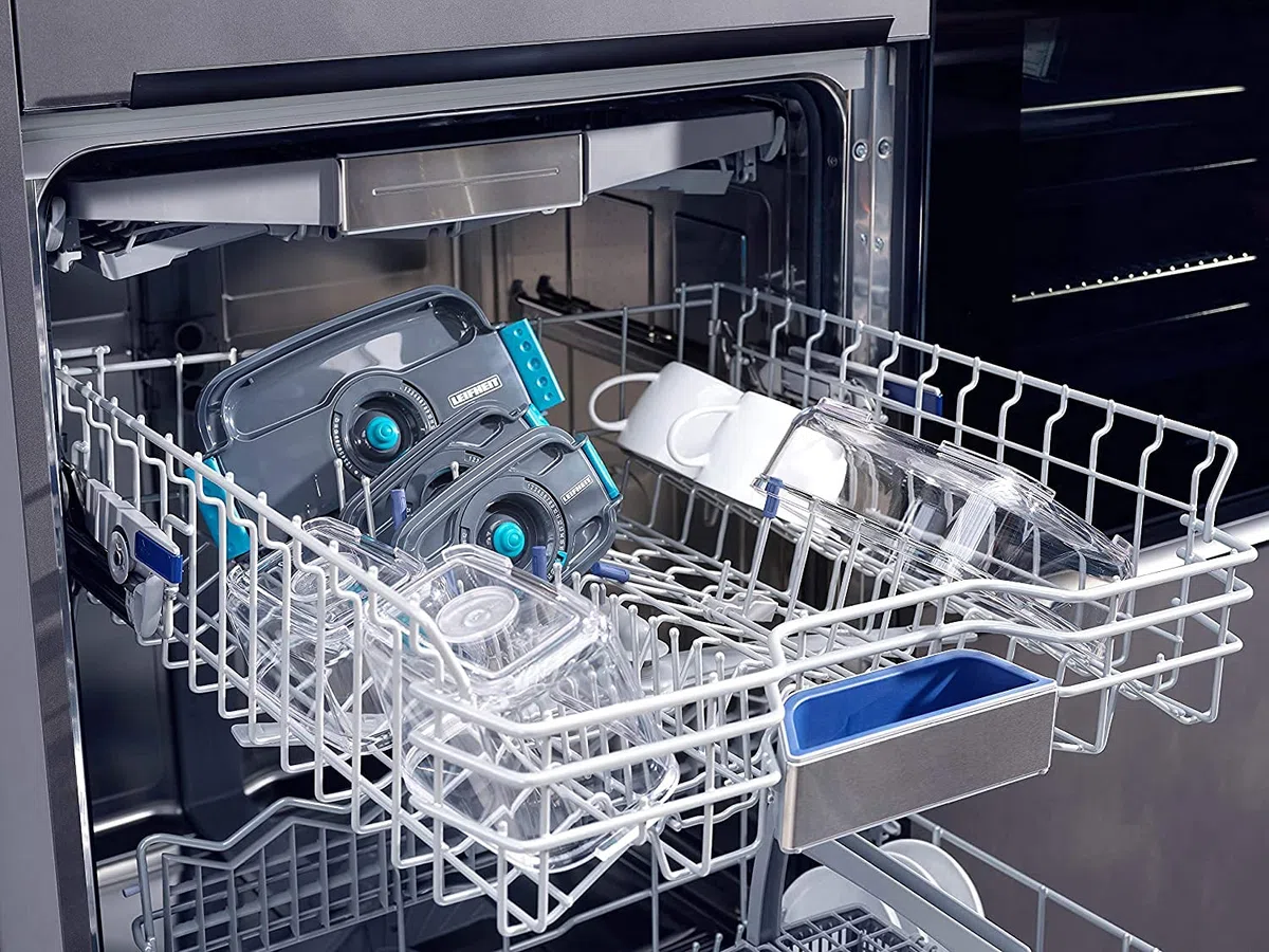 Leifheit Set de 3 recipientes para alimentos al vacío, fiambrera hermética e impermeable sin BPA, tápers para microondas, congelador y lavavajillas