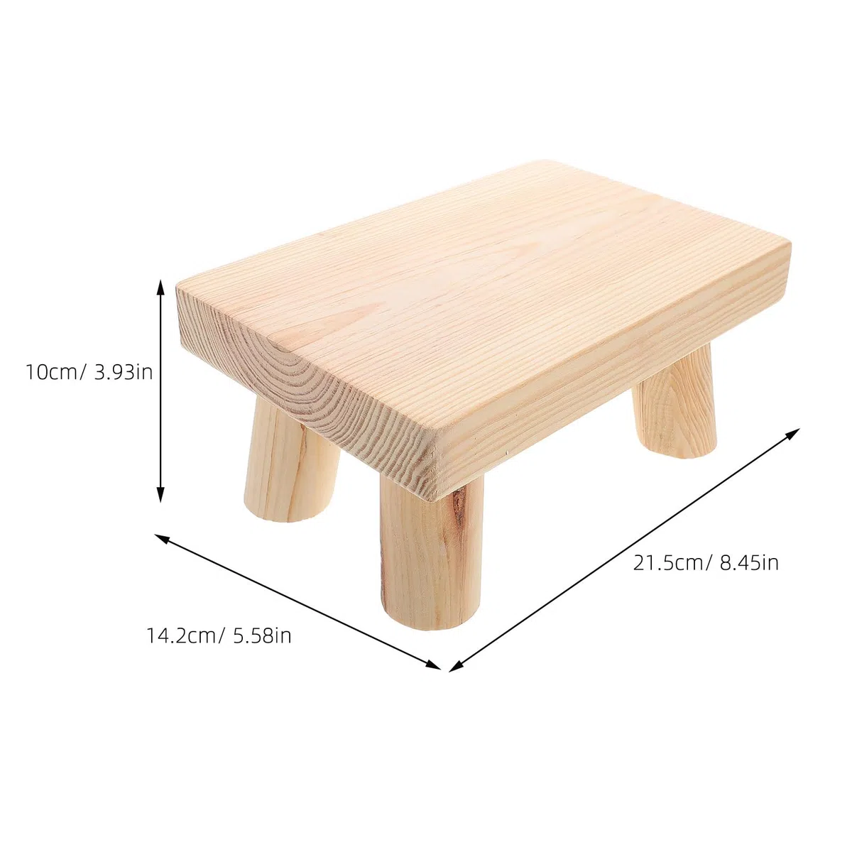 DOITOOL Taburete y Estructura Resistente, Ligero y Estable Pequeño de Madera con Superficie Antideslizante para Niños para Uso en Exteriores y Viajes