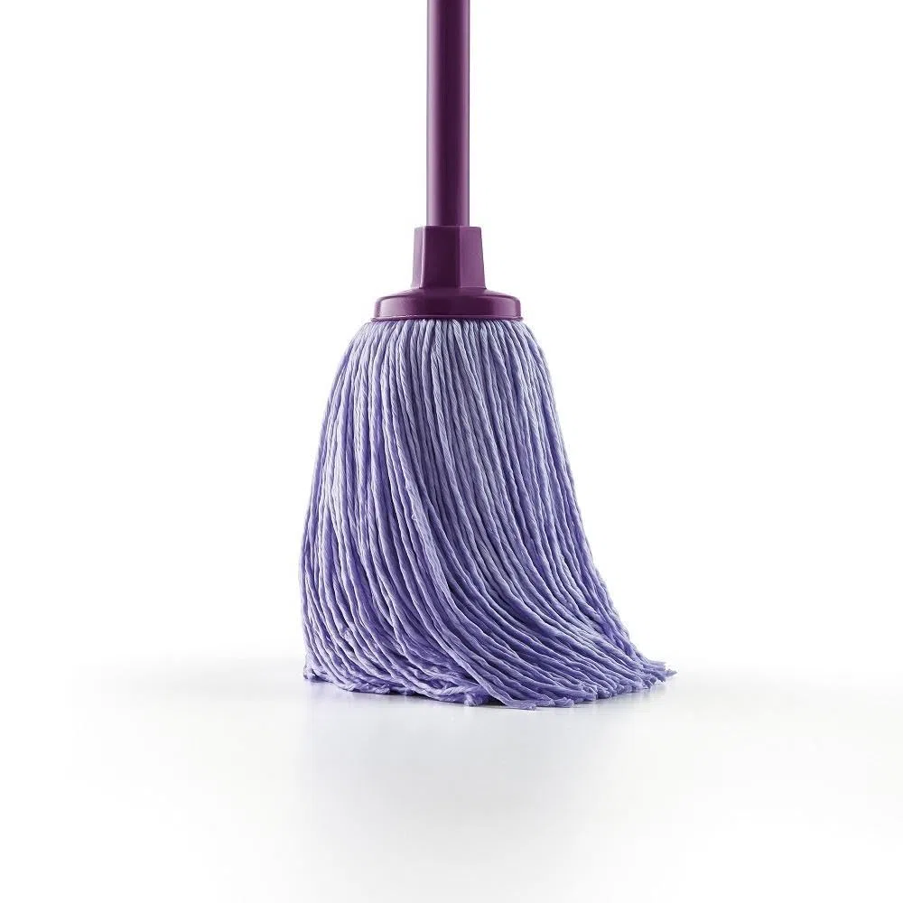 Mery | Set Cubo y Fregona Microfibra Super Absorbente | Cubo Escurridor Automático y Ruedas 360º | Cabezal Fregona Extragrande | No deja Ratro | Morado | 14L | Medidas :38,2 x 25,5 x 39,5 cm
