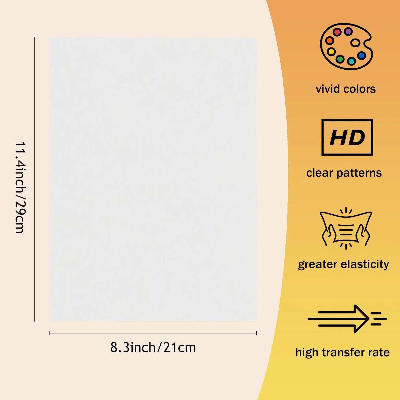 Papel de transferencia térmica de PU para textiles oscuros, vinilo HTV imprimible, fácil de planchar, para algodón, poliéster y mezclas (30 unidades)
