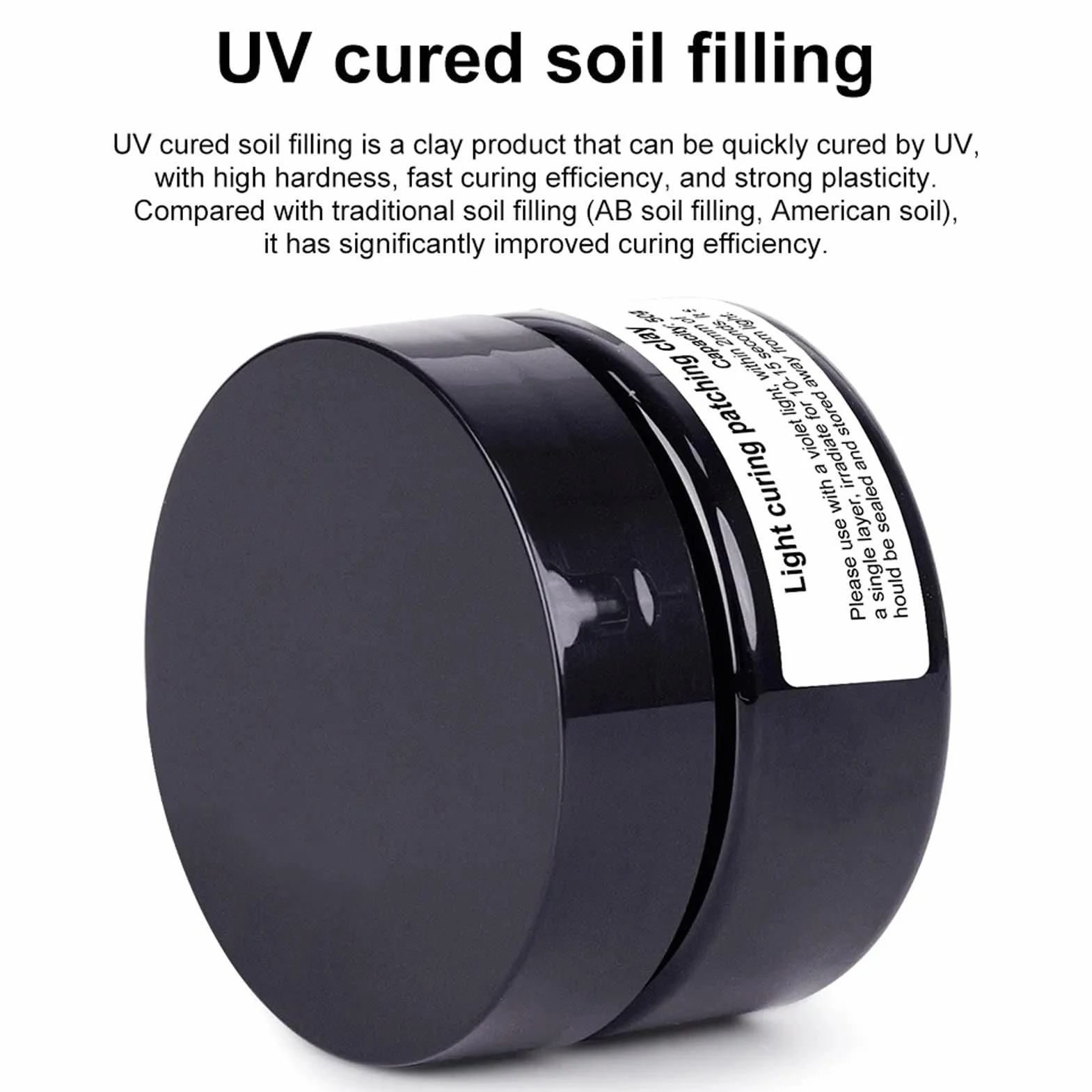 Sxhlseller Putty de Curado UV para Reparación de Impresión 3D - Curado Rápido, Uso Múltiple, Dureza Alta - 50 G de Compuesto de Relleno de de Luz