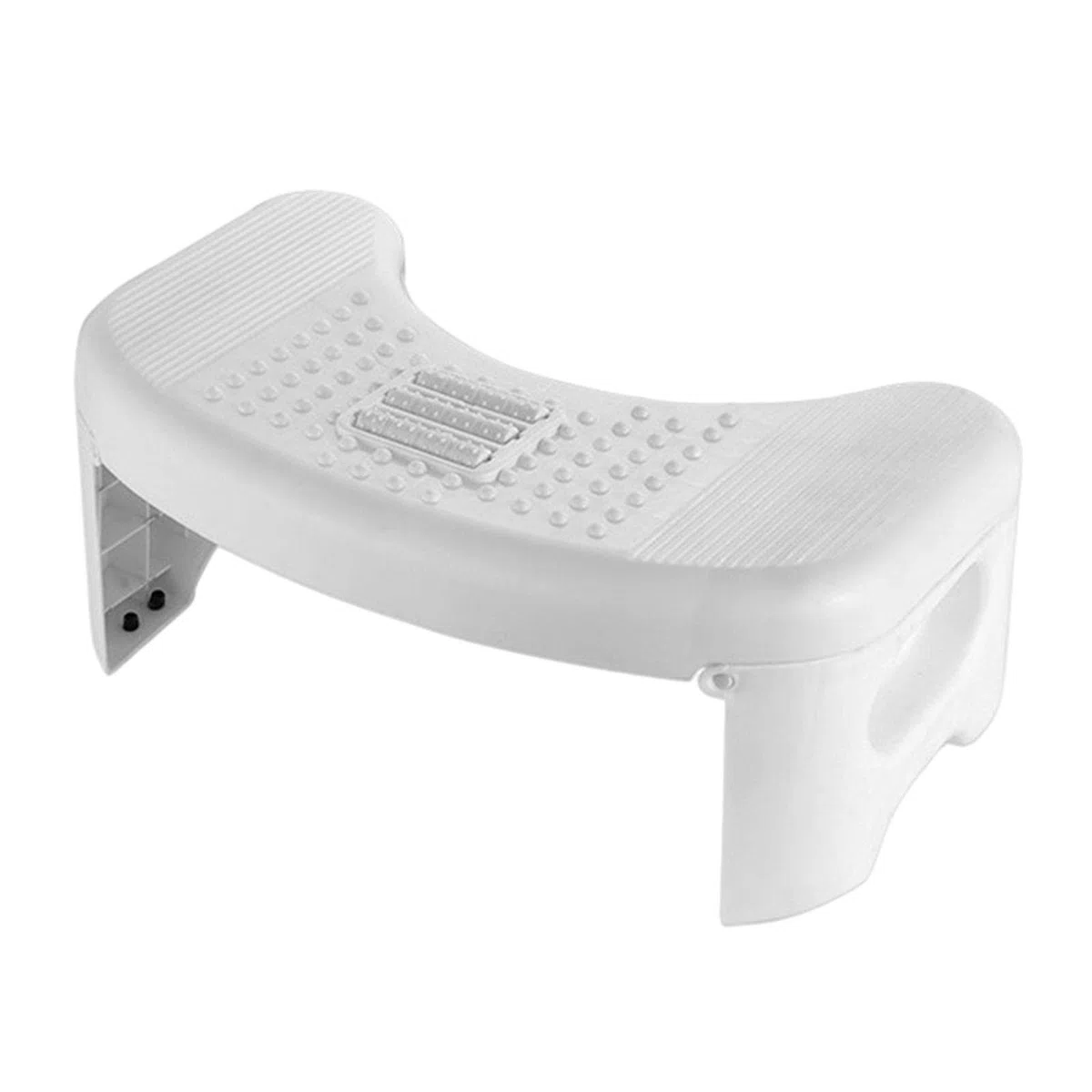 Taburete Plegable Baño Escalón Sanitario Portátil para Inodoro Taburete Movilidad Un Paso Plegable Accesorio de Plástico Práctico Material Res, Blanco, Individual