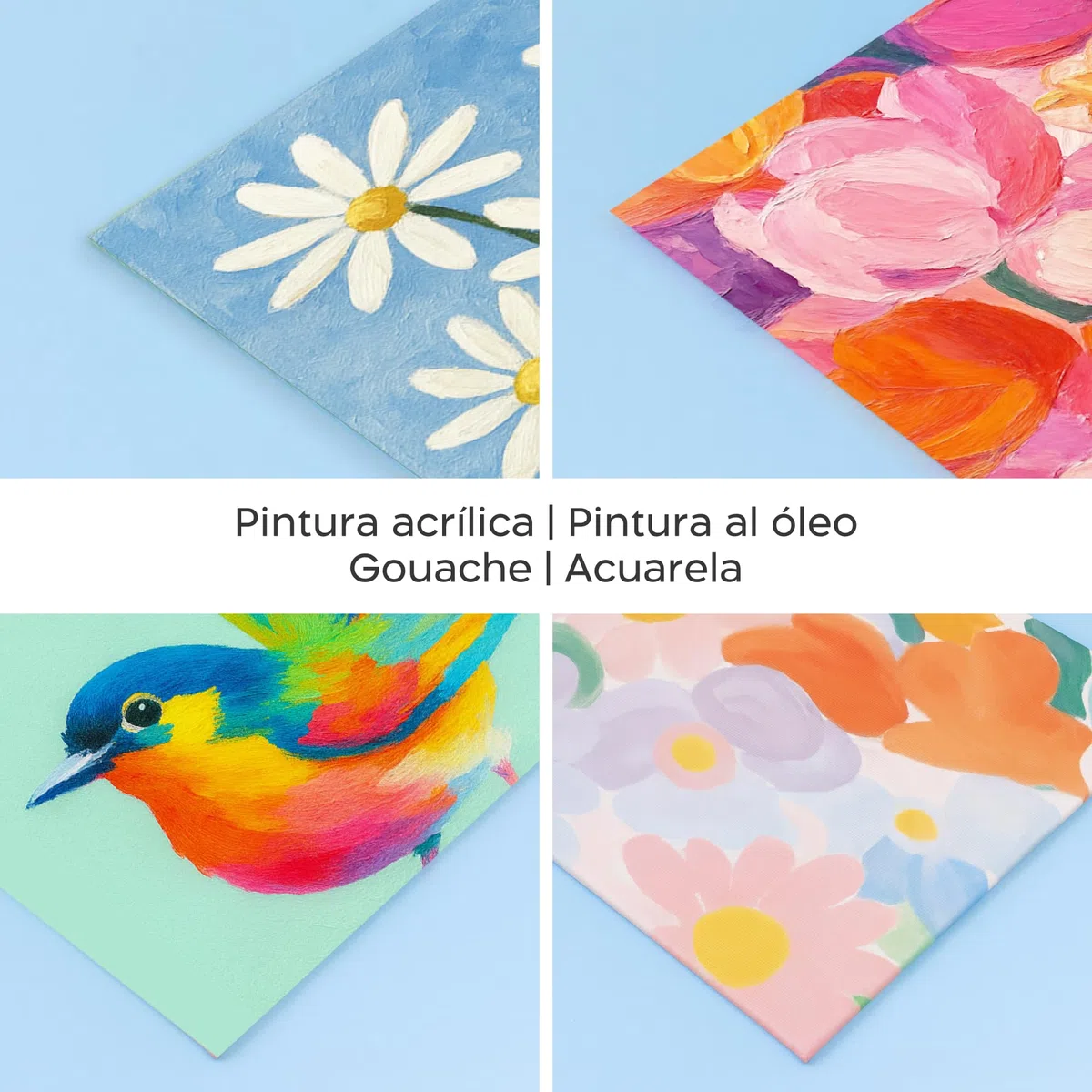 Zenacolor Lienzos Para Pintar 30x40cm (Set de 10) - Canvas para pintar 280 g/m² 100% Algodón - Para Pintura Acrílica, Óleo y Gouache