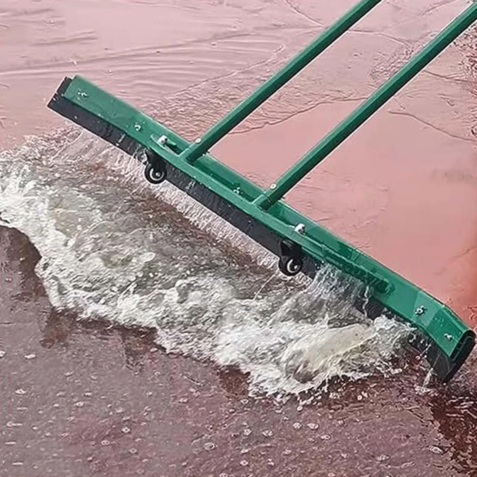 Escoba de 53 pulgadas de ancho, removedor de agua para suelo, aleación de aluminio comercial, empujador de agua a prueba de óxido con tira de goma de repuesto para superficies lisas